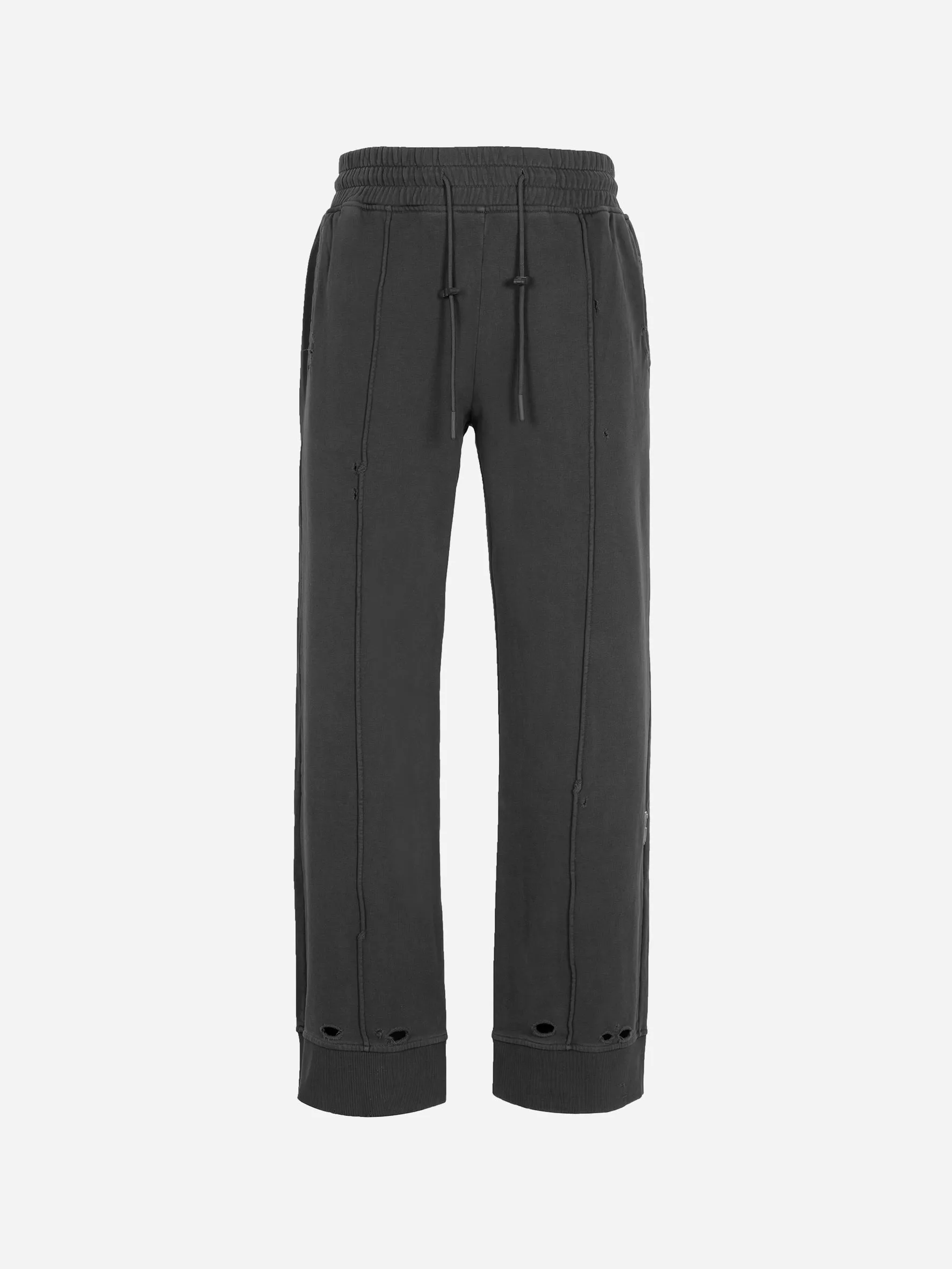 Staff Uniform Asymmetric Agitator Distressed Sweatpants