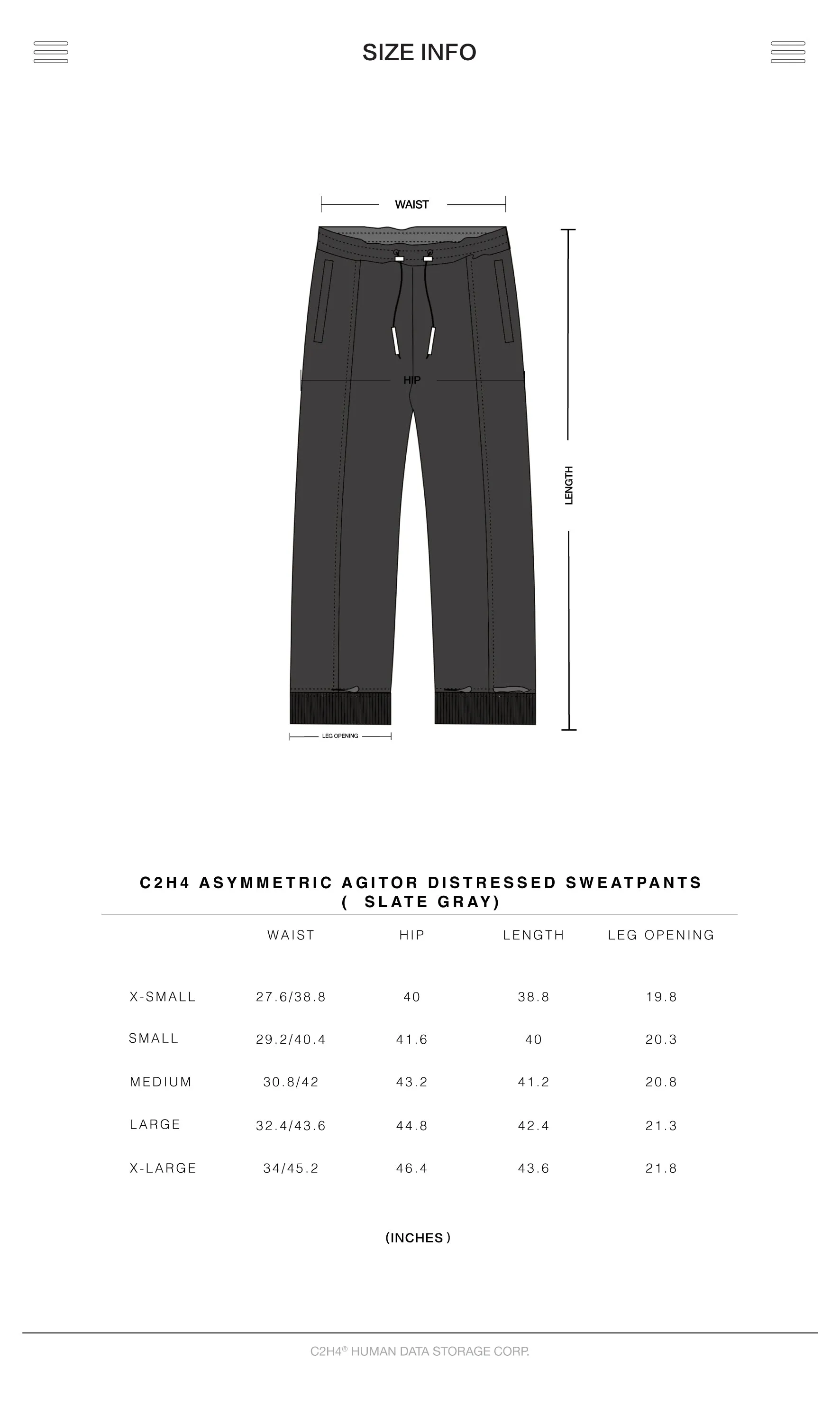 Staff Uniform Asymmetric Agitator Distressed Sweatpants