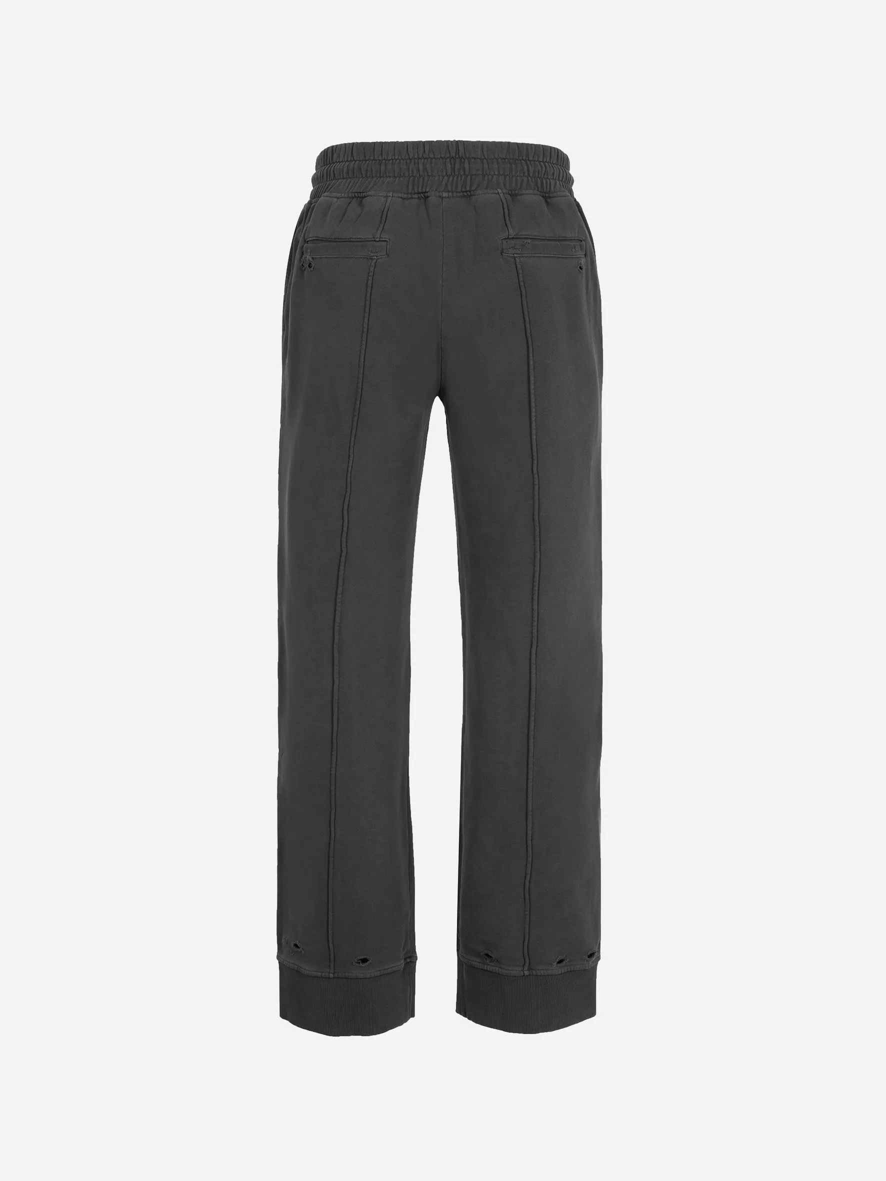 Staff Uniform Asymmetric Agitator Distressed Sweatpants