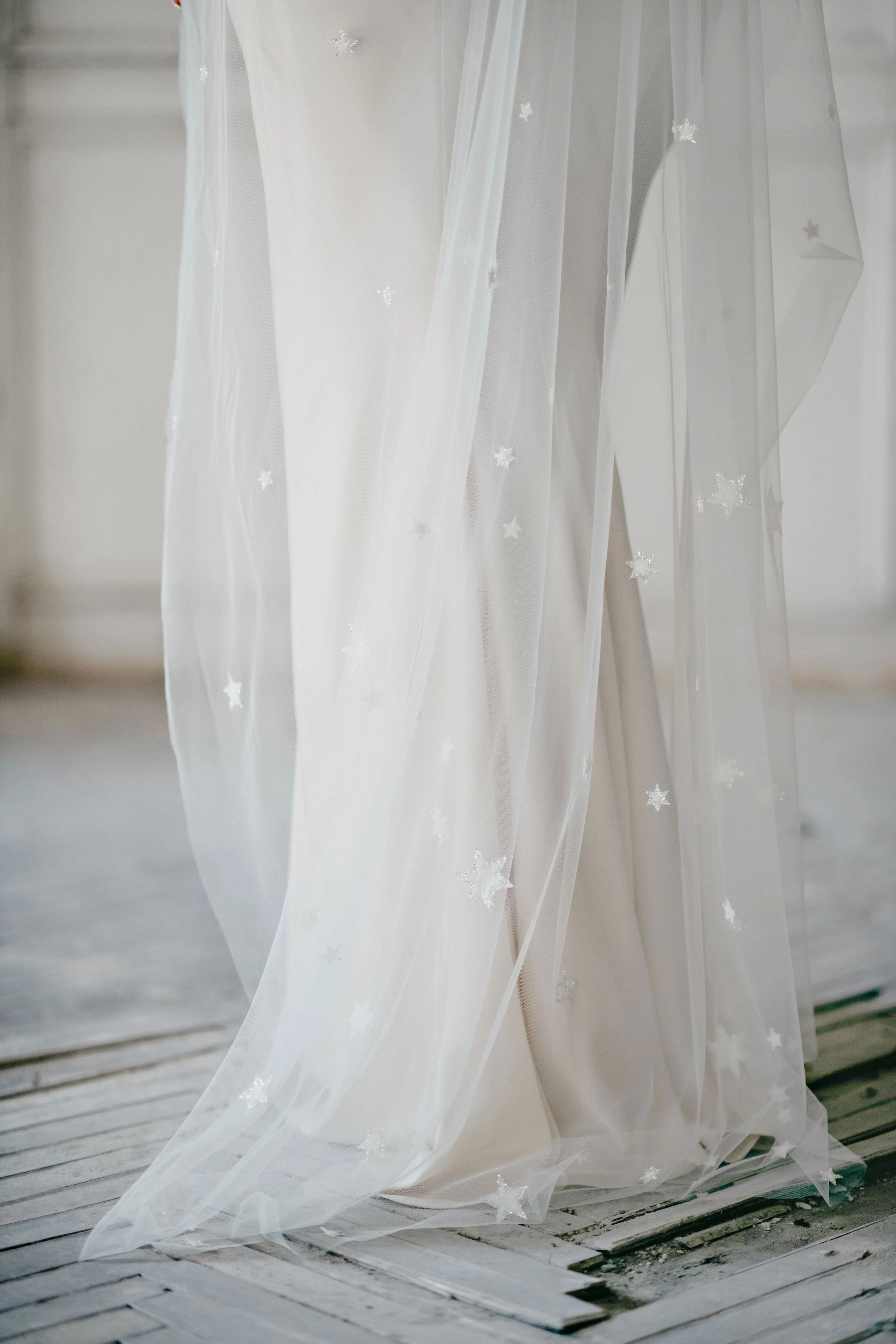 Star veil, Celestial bridal veil - COELESTINE