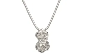 Sterling Silver Roses Pendant