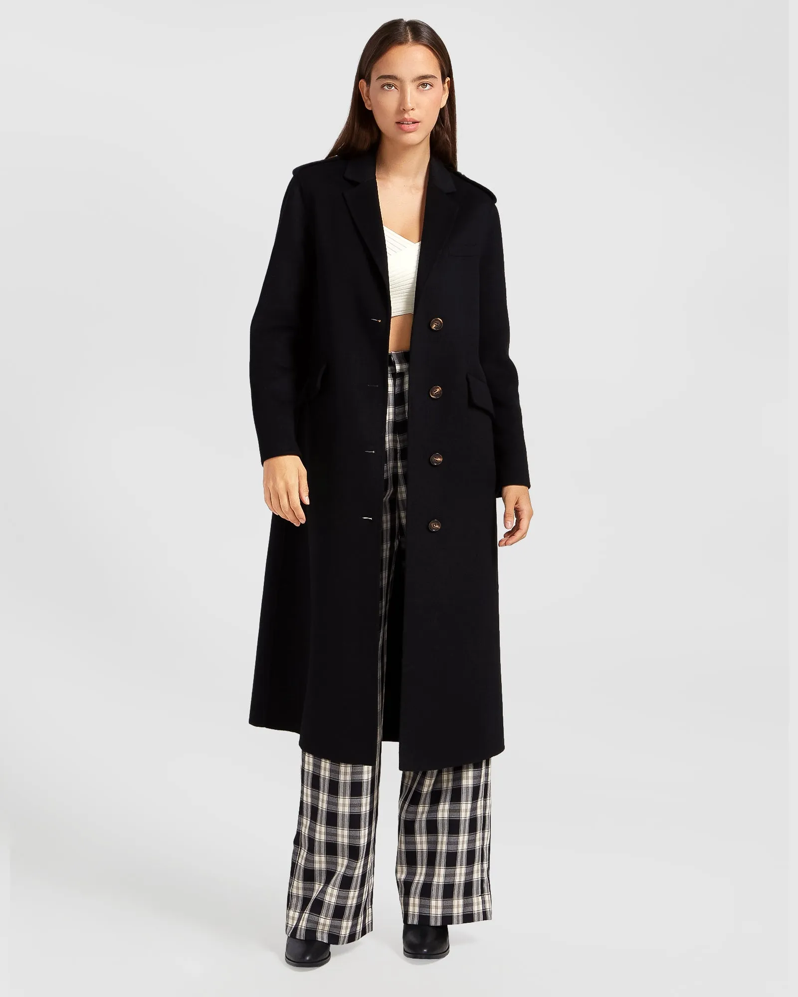 Tainted Love Longline Coat - Black