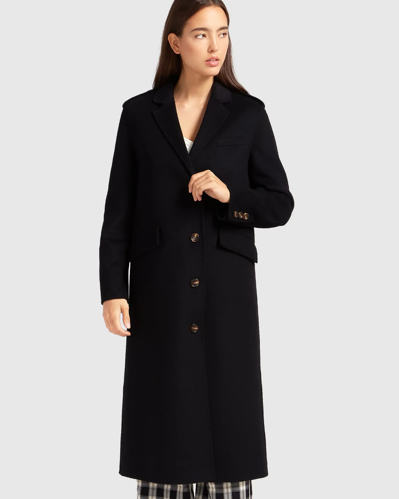 Tainted Love Longline Coat - Black