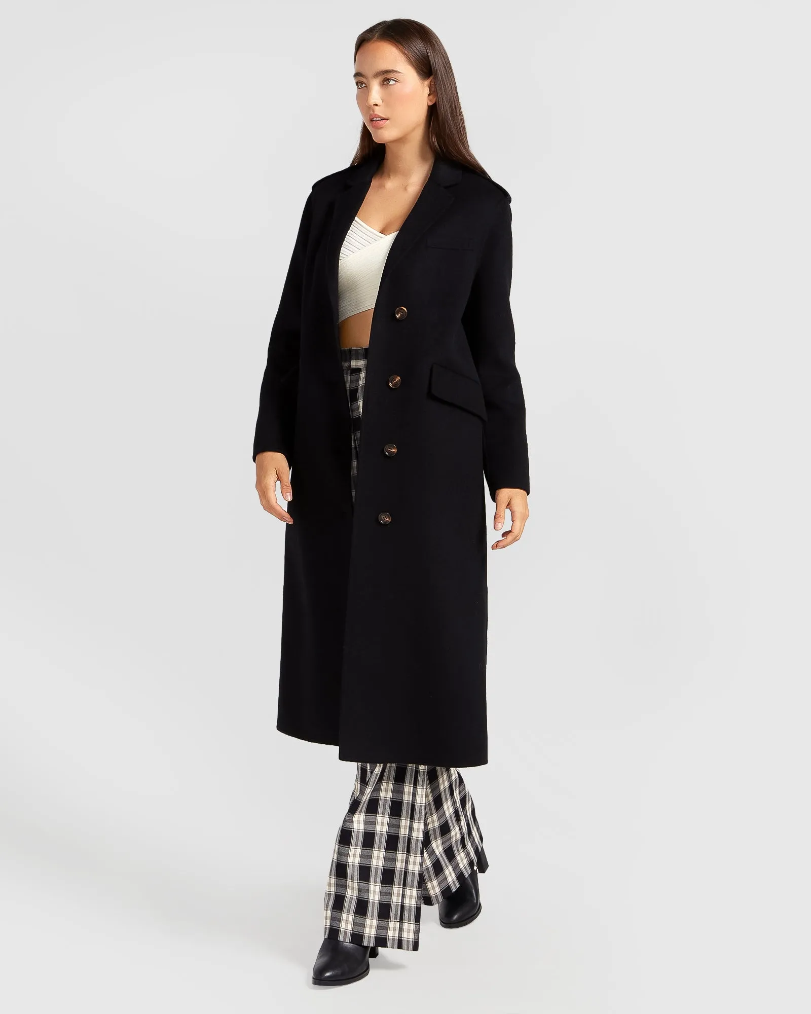 Tainted Love Longline Coat - Black