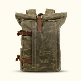 The Road Warrior - Waxed Canvas Motorcycle Backpack