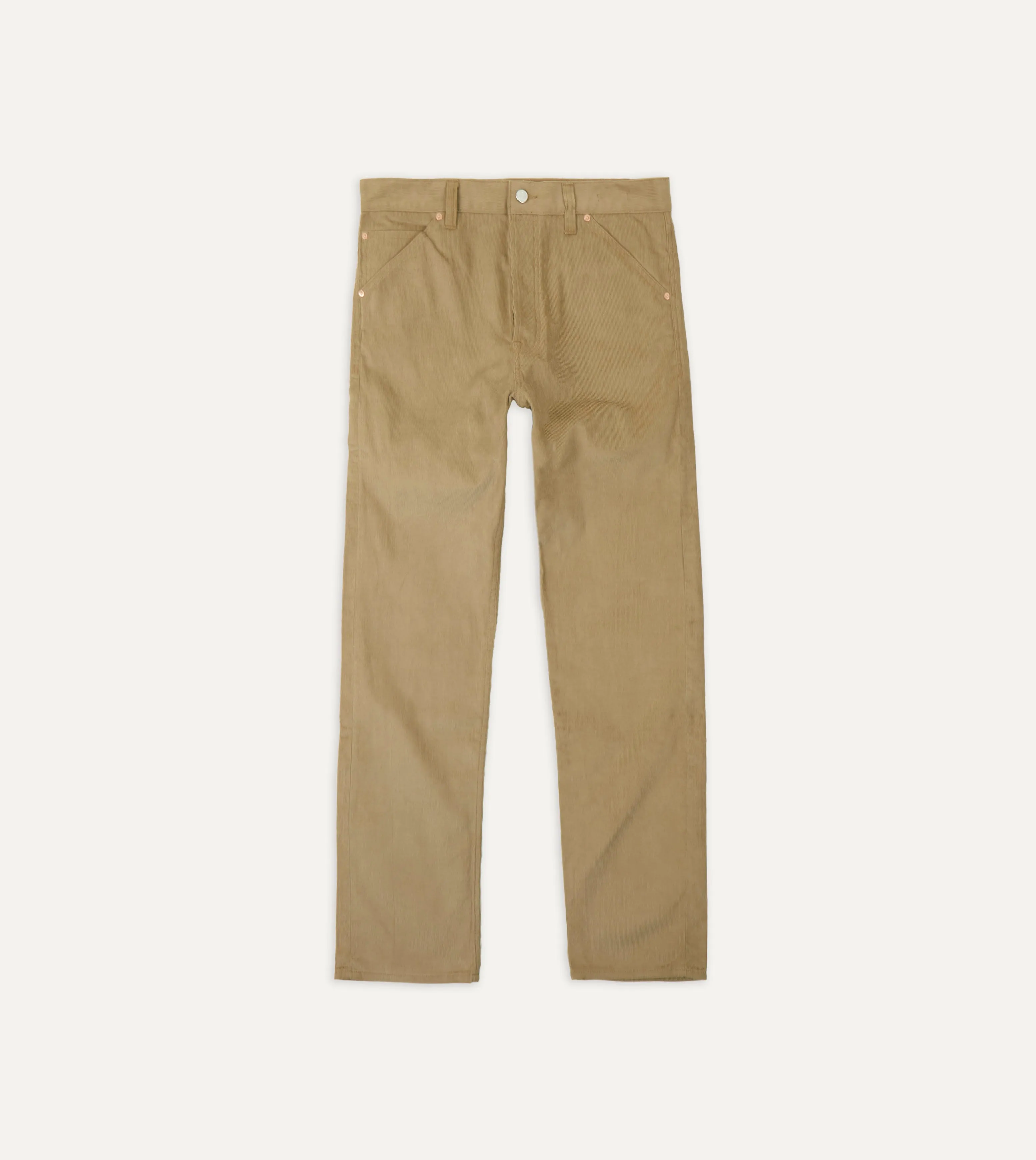 Tobacco Japanese Selvedge Needlecord Five-Pocket Trousers