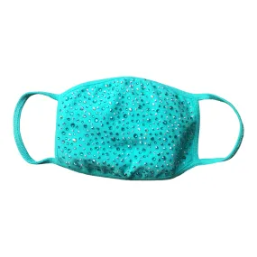 Turquoise Breakfast Cotton Crystal Face Mask