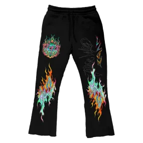 UP IN FLAMES SWEATPANTS