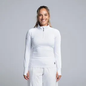 Valour Active Sprint Half Zip Top - White