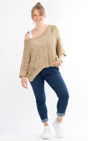 Vanessa Shimmer Crochet | Gold