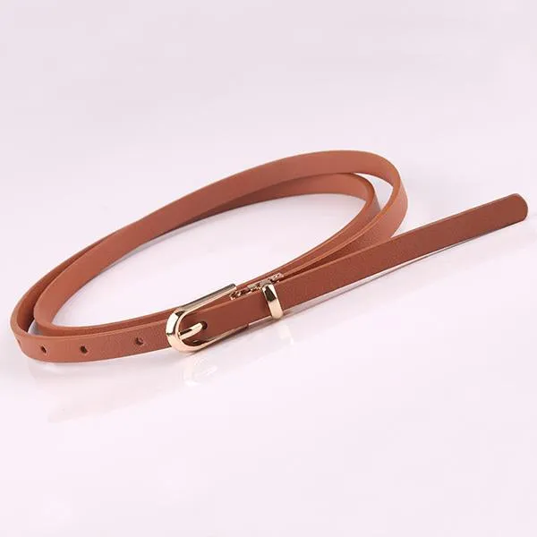 Women's All-match Pin Buckle Thin Belt 91547235C