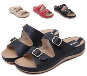 Women's Snug Slip On Casual Sandals Chic Platform Flip Flops